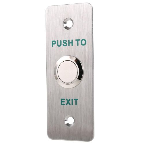  [아마존베스트]UHPPOTE Push to Exit Button Switch NO/COM Output Stainless Steel Panel for Access Control Hollow Door