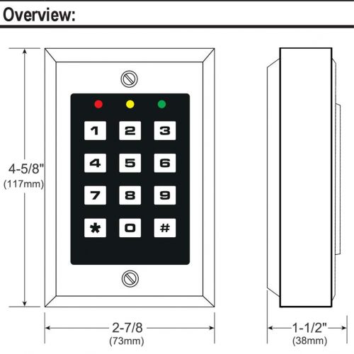  UHPPOTE Luminous Backlight RFID Digital Access Control Keypad CardCodeCard+Code