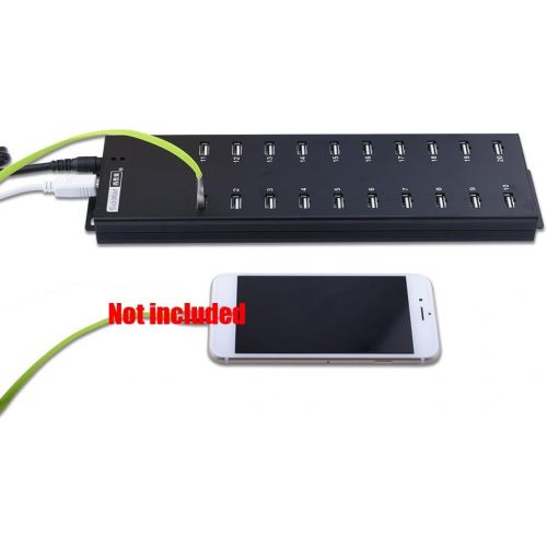  UHPPOTE Sipolar Industrial Grade 20 Port USB2.0 Hub Charger Data Sync and Charging Station