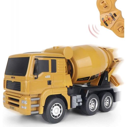  UJIKHSD RC Cement Mixer Truck 6 Channel Auto Dumping Construction Vehicle RC Mixer Truck Toy for Kids Boys Age 8 10 12 Years Old