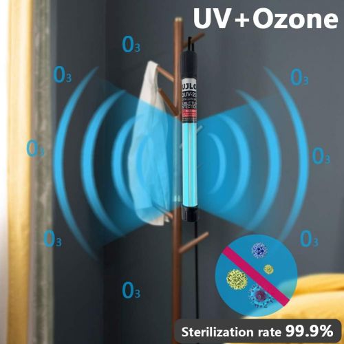  UJLOE Portable Wand Cleaner Light High Power Wand 20W 110V 254nm Handheld and Wall-Mounted Use Modes IP67 for Home Bathroom Cloakroom Office