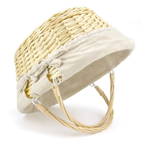  UJoylify Durior Wicker Basket Woven Picnic Basket Empty Oval Willow Large Storage Basket with Double Handles Fruit Serving Baskets Easter Basket 15.5 L 11.5 W 7 H(Natural)