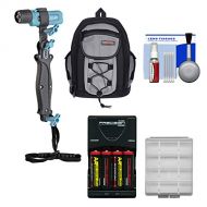 UK Pro UKPro POV Freestyler Video Light Kit with Backpack Case + AA Batteries & Charger + Kit for GoPro Hero, HERO2, HERO3, HERO3+, HERO4