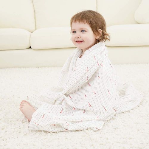  UKADOU Muslin Swaddle Blankets for Baby Girl Boy - Organic Soft Cotton 4747 Large,3 Pack (Pink)