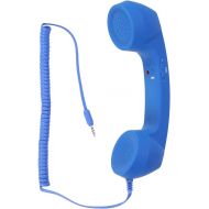 [아마존베스트]UKCOCO 3.5mm Universal Retro Telephone Handset,Holding A Cell Phone for Phone,Anti Radiation Receivers for Phone(Blue)