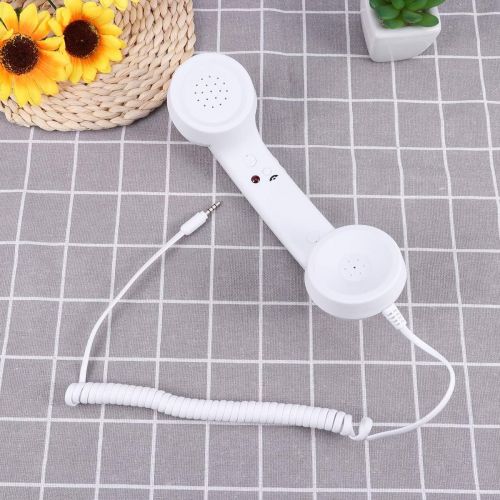  UKCOCO 3.5mm Universal Retro Telephone Handset,Holding A Cell Phone for Phone,Anti Radiation Receivers for Phone