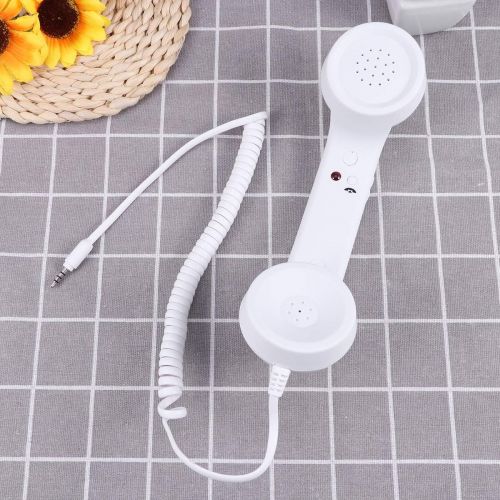  UKCOCO 3.5mm Universal Retro Telephone Handset,Holding A Cell Phone for Phone,Anti Radiation Receivers for Phone