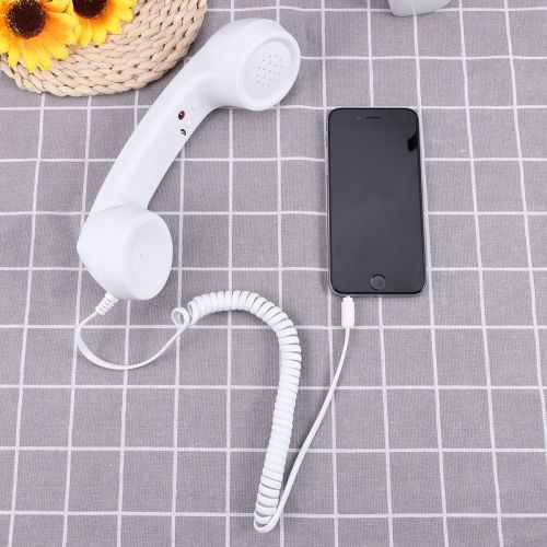  UKCOCO 3.5mm Universal Retro Telephone Handset,Holding A Cell Phone for Phone,Anti Radiation Receivers for Phone