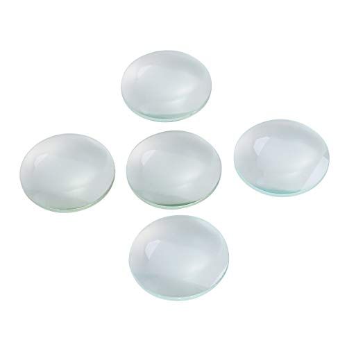  [아마존베스트]UKCOCO 5pcs Double Convex Glass Lens Optical Lens 50 mm Diameter 100 mm Focal Length for Laboratories