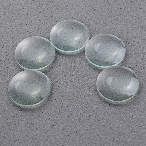  [아마존베스트]UKCOCO 5pcs Double Convex Glass Lens Optical Lens 50 mm Diameter 100 mm Focal Length for Laboratories