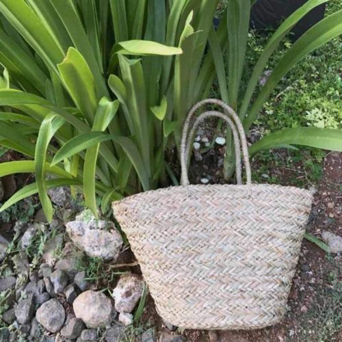  UKURO Women Handmade Straw Bags Summer Beach Drawstring Basket Totes Bag Travel Tote Large Top Handle Handbags