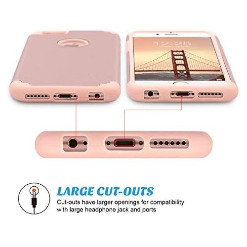  [아마존베스트]ULAK iPhone 6S Case, iPhone 6 Case, Slim Fit Dual Layer Soft Silicone & Hard Back Cover Bumper Protective Shock-Absorption & Skid-Proof Anti-Scratch Case for Apple iPhone 6 / 6S 4.