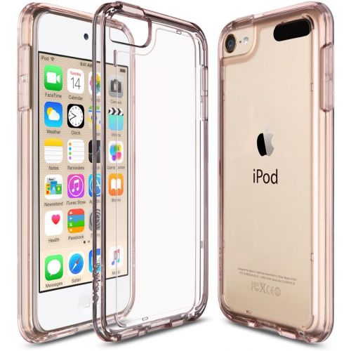  [아마존베스트]ULAK iPod Touch 6 Case, iPod Touch 7 Case, Clear Slim Hybrid Clear Bumper TPU/Scratch Resistant Hard PC Back/Corner Shock Absorption Case for Apple iPod Touch 5th/6th/7th Generatio