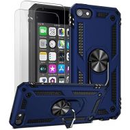 [아마존베스트]ULAK iPod Touch 7 Case, iPod Touch 6 Case, Hybrid Rugged Shockproof Cover with Built-in Kickstand for Apple iPod Touch 7th/6th/5th Generation (Blue)