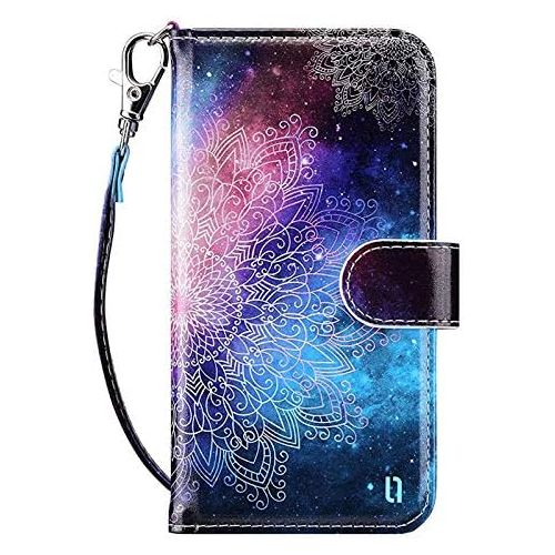  [아마존베스트]ULAK iPod Touch 7 Wallet Case, iPod Touch 6 Case with Card Holder, Premium PU Leather Magnetic Closure Protective Folio Cover for iPod Touch 7th/6th/5th Generation, Mandala Floral