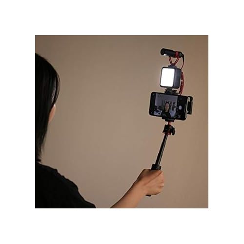  ULANZI VL49 2000mAh LED Video Light w 3 Cold Shoe, Rechargeable Soft Light Panel, Portable Photography Lighting for DJI OSMO Sony DSLR Canon Camera GoPro Vlogging