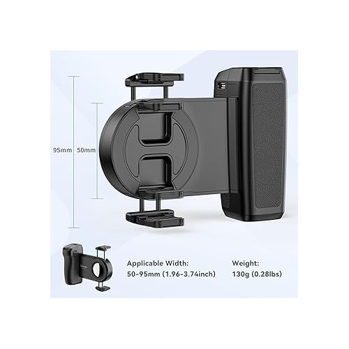  ULANZI Selfie Phone Tripod Mount MA35, 2-in-1 Magnetic & Phone Clip Camera Grip Handle Holder with Detachable Remote Shutter with Cold Shoe Adapter for iPhone 14 15 Samsung Smartphone Video Shooting