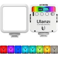 ULANZI VL49 RGB Video Lights White, LED Camera Light 360° Full Color Portable Photography Lighting w 3 Cold Shoe, 2000mAh Rechargeable CRI 95+ 2500-9000K Lamp Support Magnetic Attraction