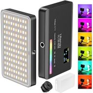 ULANZI VL120 RGB Video Light, Pocket LED On-Camera Video Lights, Built-in 3100mAh Rechargeable Battery, 360 Full Color 20 Light Effects, CRI≥95 2500-9000K LED Panels for Photography Vlogging