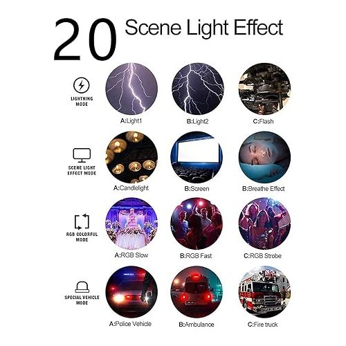  ULANZI VL120 RGB Video Light, Pocket LED On-Camera Video Lights, Built-in 3100mAh Rechargeable Battery, 360 Full Color 20 Light Effects, CRI≥95 2500-9000K LED Panels for Photography Vlogging