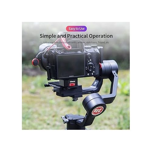  ULANZI Claw Quick Release Plate Tripod QR Camera Mount Adapter, Quick Setup Kit with 1/4'' Screw for Canon/Sony/Nikon Cameras/Zhiyun/Feiyu/DJI/Moza Stablizers Switch Between Tripod/Monopod/Slider