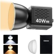 ULANZI 40W Pro Portable LED Video Light with 3400mAh Build-in Battery, Metal Mini Dual Color Temperature COB Continuous Output Lighting Handheld Spotlight 2500K-6500K for Video