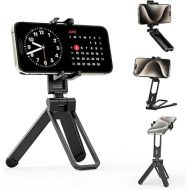 ULANZI MA26 Foldable Phone Tripod - Pocket Cell Phone Vlog Video Tripod Handle Aluminium Smartphone Desk Stand 2 Cold Shoe Small Size All in One Lightweight Portable Vlog Stick for iPhone Samsung