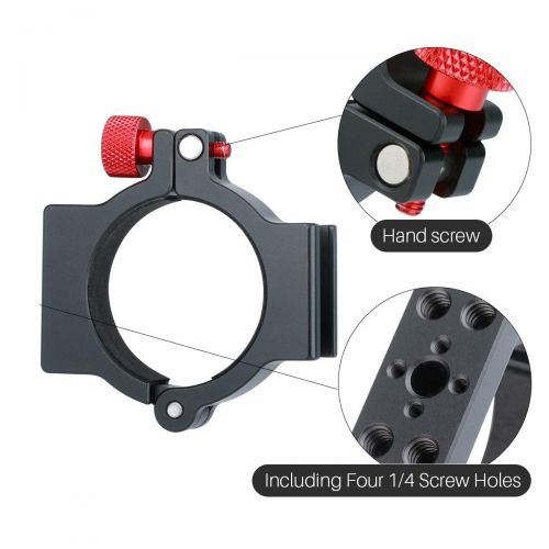  ULANZI Smooth 4 Rode Clamp Ring Extension Adapter with Cold Shoe for Zhiyun Smooth 4, Applied to Rode Microphone/LED Video Light/Monitor Vlogging