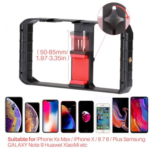  Ulanzi U Rig Pro Video Rig for iPhone, Phone Stabilizer Rig w Triple Cold Shoe Mount,Phone Tripod Mount for iPhone 11 Pro Max XS Max X 8 7 6 plus OnePlus 7 Pro Samsung Google Pixel