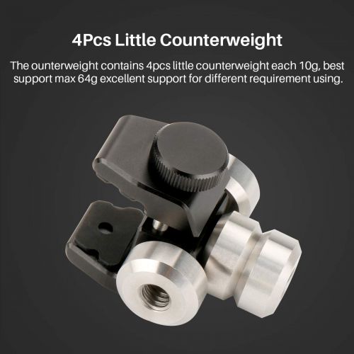  ULANZI PT-4 Universal Gimbal Counterweight Compatible for DJI Osmo Mobile 2 / Zhiyun Smooth 4 / Smooth Q/Feiyu Vimble 2 / Evo Gimbal Stabilizer Applied Balance to Moment Anamorphic