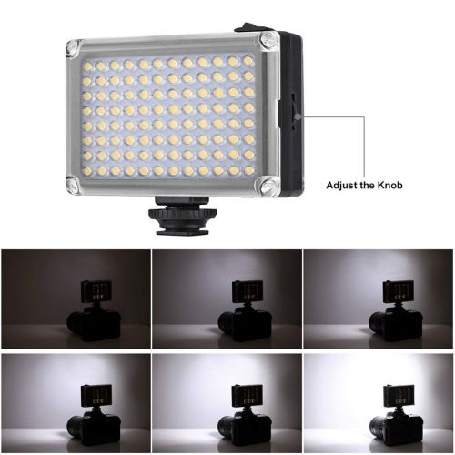  Rechargeble 96 LED Video Light,Ulanzi Pocket Mini on Camera Led Light with 2500mAh Battery and Magnet Filters for Sony Panasonic Canon Nikon DSLR Camcorder