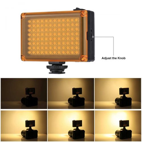  Rechargeble 96 LED Video Light,Ulanzi Pocket Mini on Camera Led Light with 2500mAh Battery and Magnet Filters for Sony Panasonic Canon Nikon DSLR Camcorder