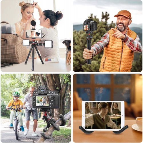  ULANZI MT-33 Camera Tripod,Flexible Mini Tripod with 1/4 Screw for Magic Arm,Octopus Tripod Compatible with iPhone 12 Samsung Canon Nikon Sony Cameras