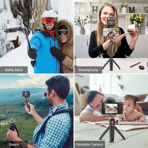  ULANZI Tripod for Camera, Hummingbird Mini Tripod Stand Travel Pocket Extendable Small Portable Selfie Stick with 360° Ball Head & 1/4 Quick Release Plate for Webcam Canon Nikon So