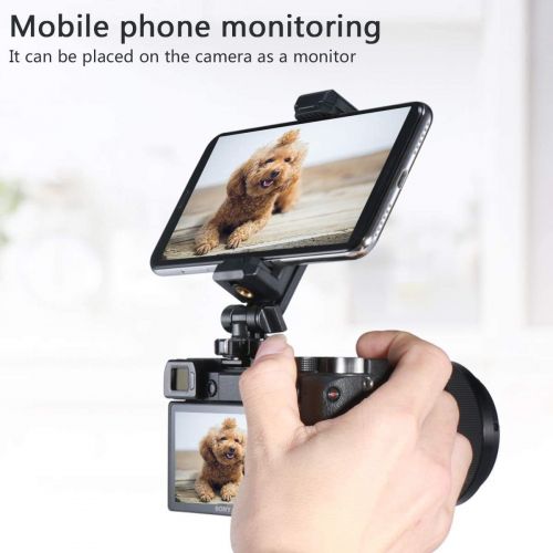  ULANZI ST-06 Camera Hot Shoe Phone Holder Flexible Phone Tripod Mount Adapter w Cold Shoe Mount for Microphone LED Light for DJI Ronin SC iPhone Samsung Canon Nikon DSLR Camera Rin