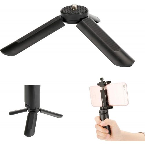  Ulanzi Mini Tripod Stand for Selfie Stick Monopod Stabilizer, Portable Folding Desktop Stand for for ZHIYUN Smooth Q/Smooth 4/ Feiyu/ DJI OSMO Mobile 2 Gimbal