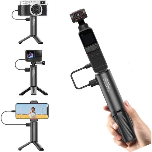  ULANZI Battery Handle Grip, BG-4 5000mAh Power Bank Grip for Camera Vlog, PD/QC Backup Charging Battery Tripod Monopod Handgrip Extension Power Bank