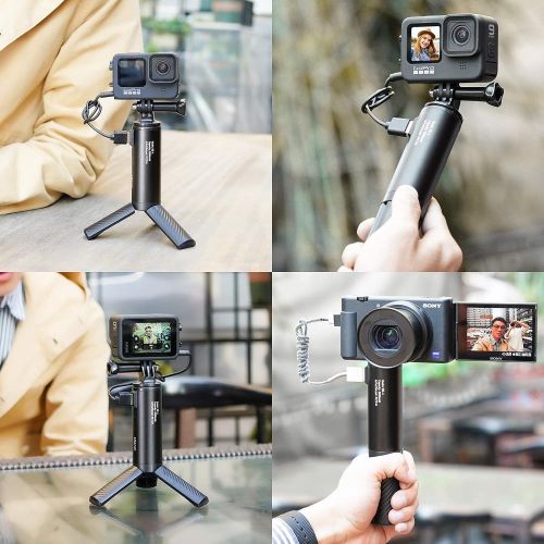  ULANZI Battery Handle Grip, BG-4 5000mAh Power Bank Grip for Camera Vlog, PD/QC Backup Charging Battery Tripod Monopod Handgrip Extension Power Bank