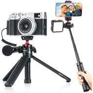 Ulanzi MT-16 Camera Tripod Stand Holder, Mini Tabletop Tripod Selfie Stick with Cold Shoe, Travel Tripod for iPhone 12 Canon G7X Mark III Sony ZV-1 RX100 VII A6600 Vlogging Filmmak