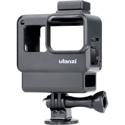  ULANZI V2 Multifunctional Vlogging Case w Cold Shoe Mount for Microphone LED Video Light,Wire Connectable Frame Housing Shell Mount Cage for Gopro Hero 7 6 5 Action Camera Video Vl