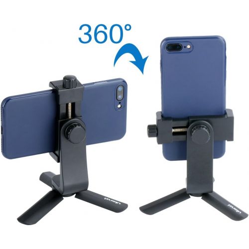  Ulanzi Phone Tripod Adapter Mount, Adjustable Cell Phone Holder, Universal Smartphone Clamp, Vertical Horizontal Bracket for iPhone 11 Pro Max XS Max X 8 Plus Samsung Google OnePlu