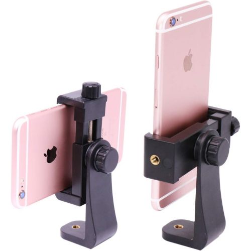  Ulanzi Phone Tripod Adapter Mount, Adjustable Cell Phone Holder, Universal Smartphone Clamp, Vertical Horizontal Bracket for iPhone 11 Pro Max XS Max X 8 Plus Samsung Google OnePlu