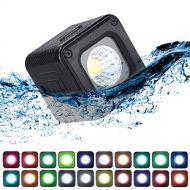 ULANZI L1 Pro Mini LED Light Waterproof LED Lighting with 20 Color Gels for Smartphone Camera Drone Photography,Video, Underwater,Compatible w DJI OSMO Action Gopro 10 9 8 iPhone D