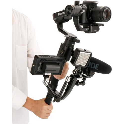  Ulanzi DH03 Aluminum Alloy Stabilizer L-Shaped Handle Bracket Stand Extended Mini Dual Handle Gimbal Accessories