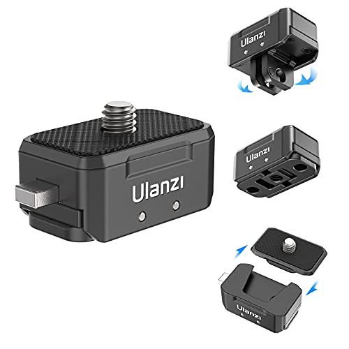  ULANZI Camera Quick Release Tripod Mount, Hummingbird DSLR QR Plate Adapter Vlog Filmmaking Quick Setup Kits for Canon/Sony/Nikon Fast Move Between Zhiyun Crane/Feiyu/DJI Ronin S/Moza/Tri