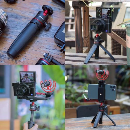  [아마존베스트]ULANZI MT-08 Extension Pole Tripod, Mini Selfie Stick Tripod Stand Handle Grip for Webcam iPhone 11 Pro Max Samsung Smartphone Canon G7X Mark III Sony ZV-1 RX100 VII A6400 A6600 Ca