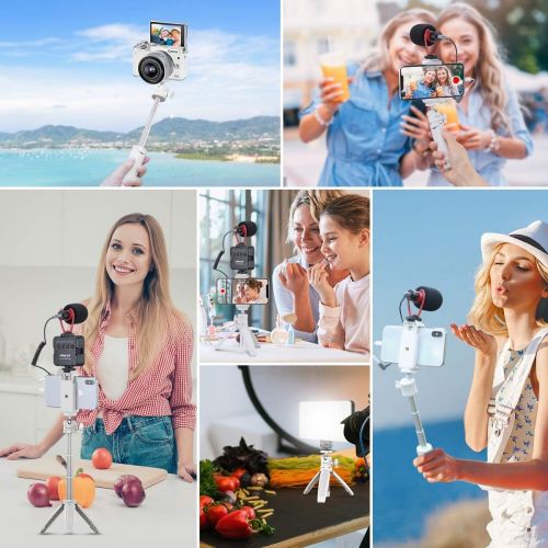  [아마존베스트]ULANZI Extension Pole Tripod, Mini Selfie Stick Tripod Stand Handle Grip for iPhone 11 Pro Max Samsung OnePlus Google Smartphone Canon G7X Mark III Sony RX100 VII A6400 Cameras Vlo