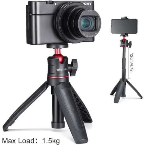  [아마존베스트]ULANZI MT-08 Extension Pole Tripod, Mini Selfie Stick Tripod Stand Handle Grip for Webcam iPhone 11 Pro Max Samsung Smartphone Canon G7X Mark III Sony ZV-1 RX100 VII A6400 A6600 Ca