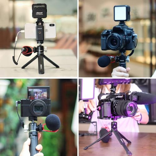  [아마존베스트]ULANZI Mini Camera Tripod with 360° Ball Head & Cold Shoe, Extendable Small Selfie Stick Tabletop Tripod Stand Handle Grip for Camera iPhone 11 Canon G7X Mark III Sony ZV-1 RX100 V