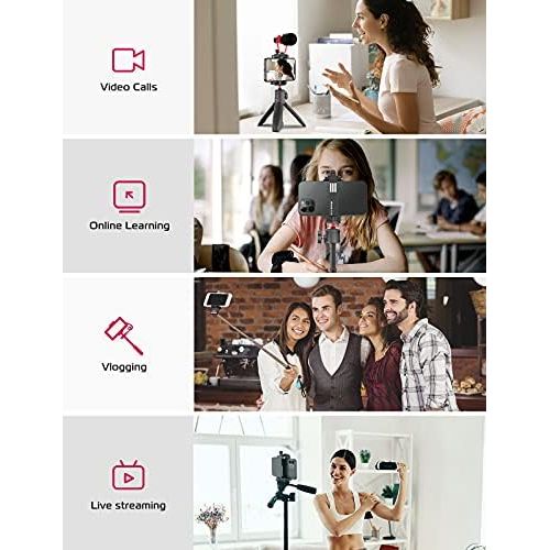  [아마존베스트]ULANZI ST-03 Metal Smartphone Tripod Adapter Mobile Phone Clip with Cold Shoe Mount and Arca-Style Quick Release Plate Foldable Tripod Holder Adapter for iPhone 11 Pro Max XR 7 8 P